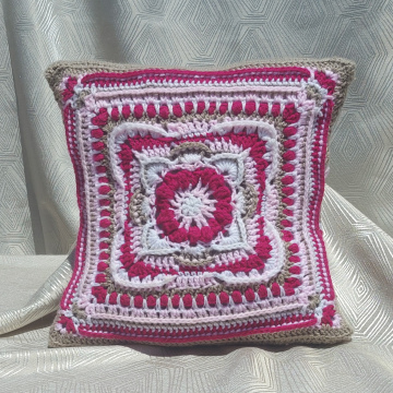 Handmade Crochet Pillow / Cushion Cover
