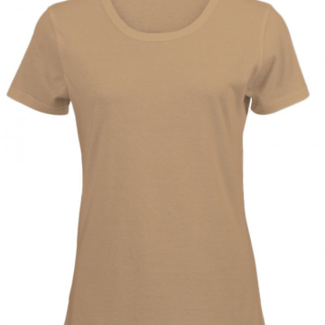 T-Shirt - Woman Scoop Neck T-Shirt - Stone Brown