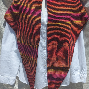 Handmade Knitted Multicolour Crochet Shawl / Wrap