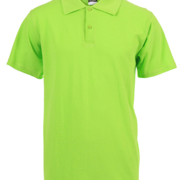 T-Shirt -Men's Polo / Golfer T-shirt - Lime Green