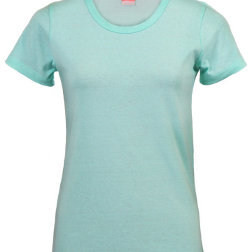 T-Shirt - Woman Scoop Neck T-Shirt - Cool Mint Green