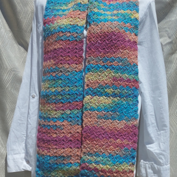 Handmade Multicolor Crochet Scarf