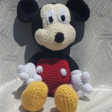 Handmade Crochet Mickey Mouse Stuffed Toy