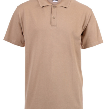 T-Shirt -Men's Polo / Golfer T-shirt - Stone Brown